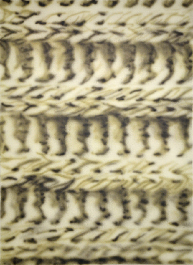 Knit Umber, 2004, Kunstharz, Leinwand, 185 x 135 cm