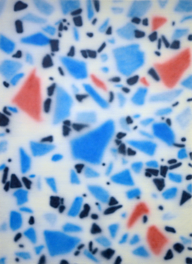 Blue Surface, 2004, Kunstharz, Leinwand, 185 x 135 cm