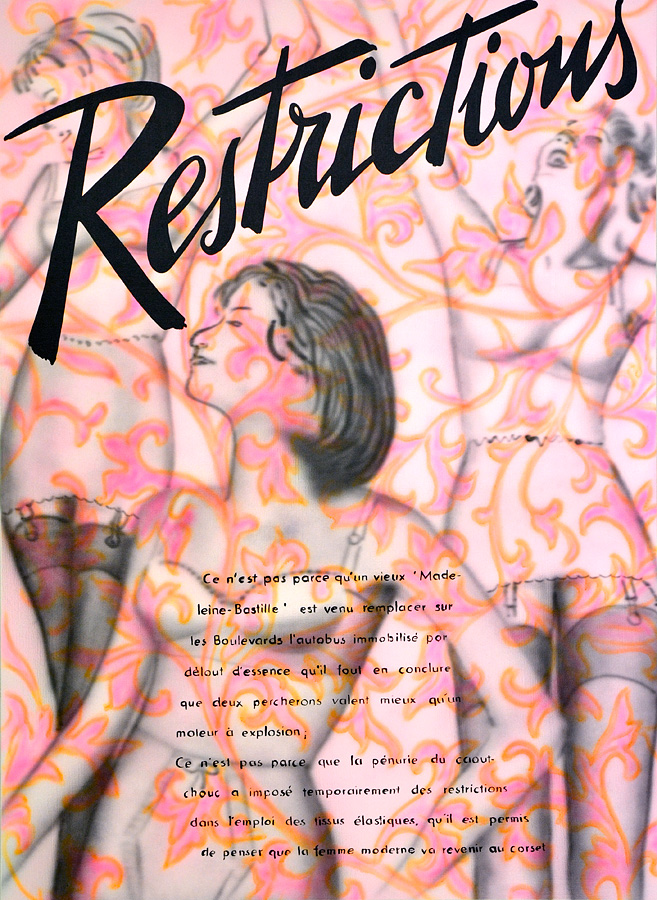 Restrictions, 2010, Kunstharz, Leinwand, 185 x 135 cm