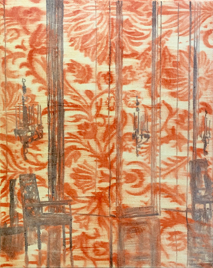 Keine Tapete für H., 2019, Öl, 50 x 40 cm